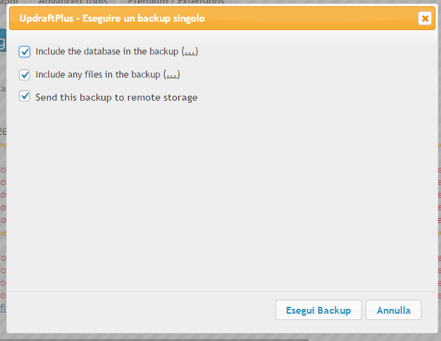 backup con updraft