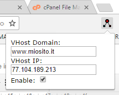 modificare virtual host da browser